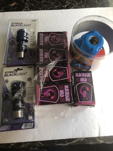 Lite Works BLACK LIGHT MAN Vintage Lamp Base & Bulbs RARE