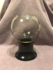 Beacon Hill Hurricane Candle Holder Black with gold trim