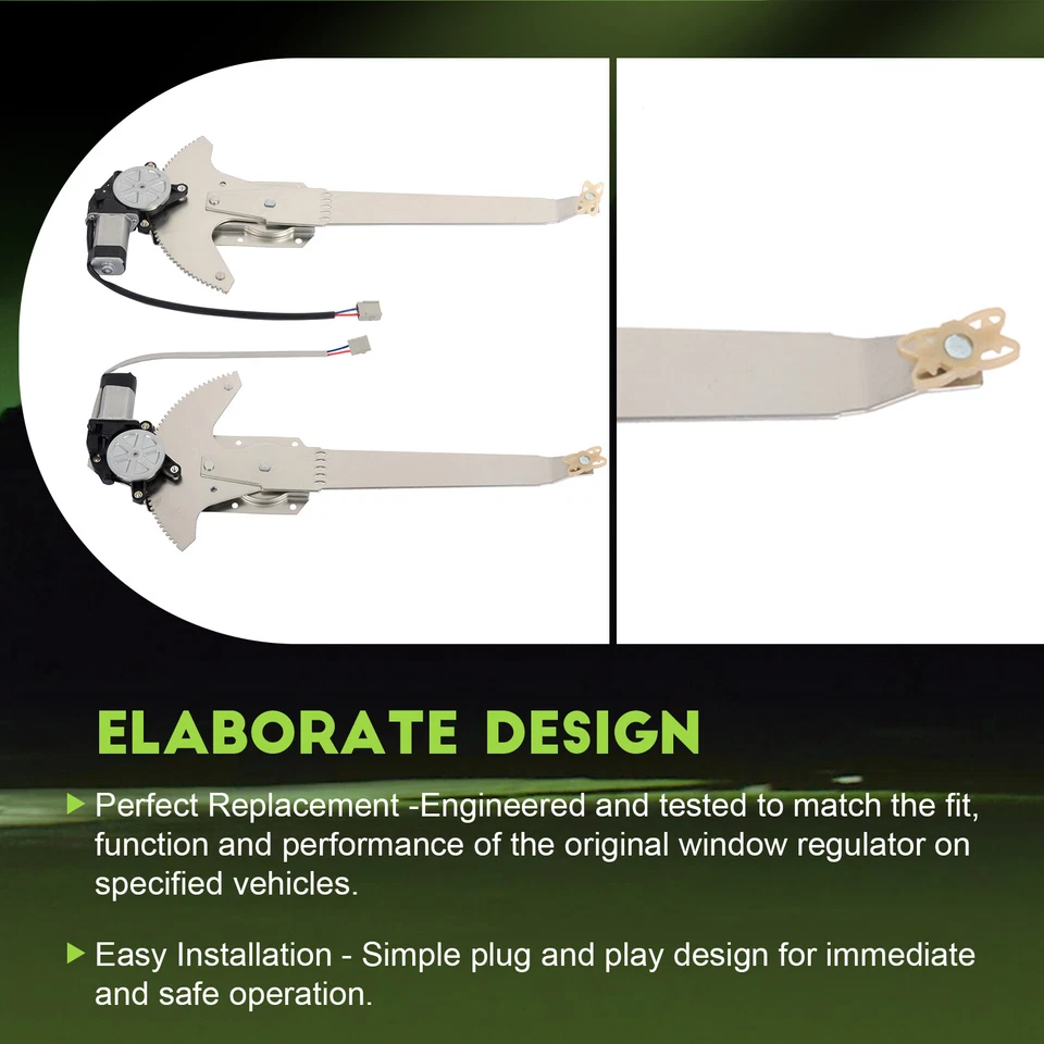 For Ford Bronco F100 F150 F250 F-350 Front LH RH w/ Motor Power Window Regulator - Image 4 of 4