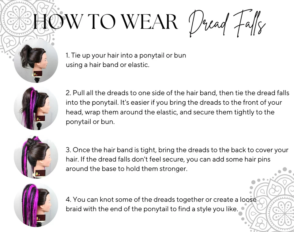 Blonde Dread Falls, Dreadfall, Ponytail Dread on Hairband Hair Tie, Locs, Rasta - Image 4 of 4