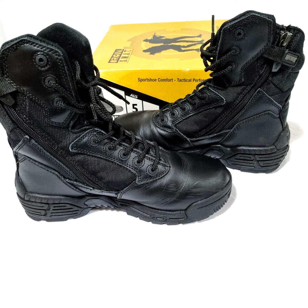 Magnum Boots Stealth Force Black Side Zip Size US UK