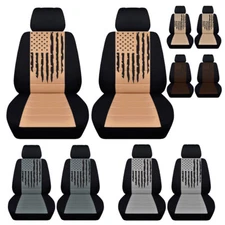 Car Seat Covers Fits Honda Accord 2016 to 2017 Tattered American Flag