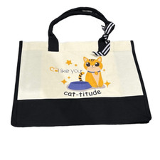 Cat-titude Tote bag 17x12