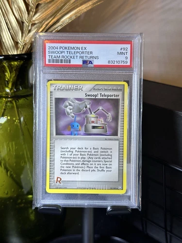 PSA 9 Gem Mint - Swoop! Teleporter | 2004 EX Team Rocket Returns #92
