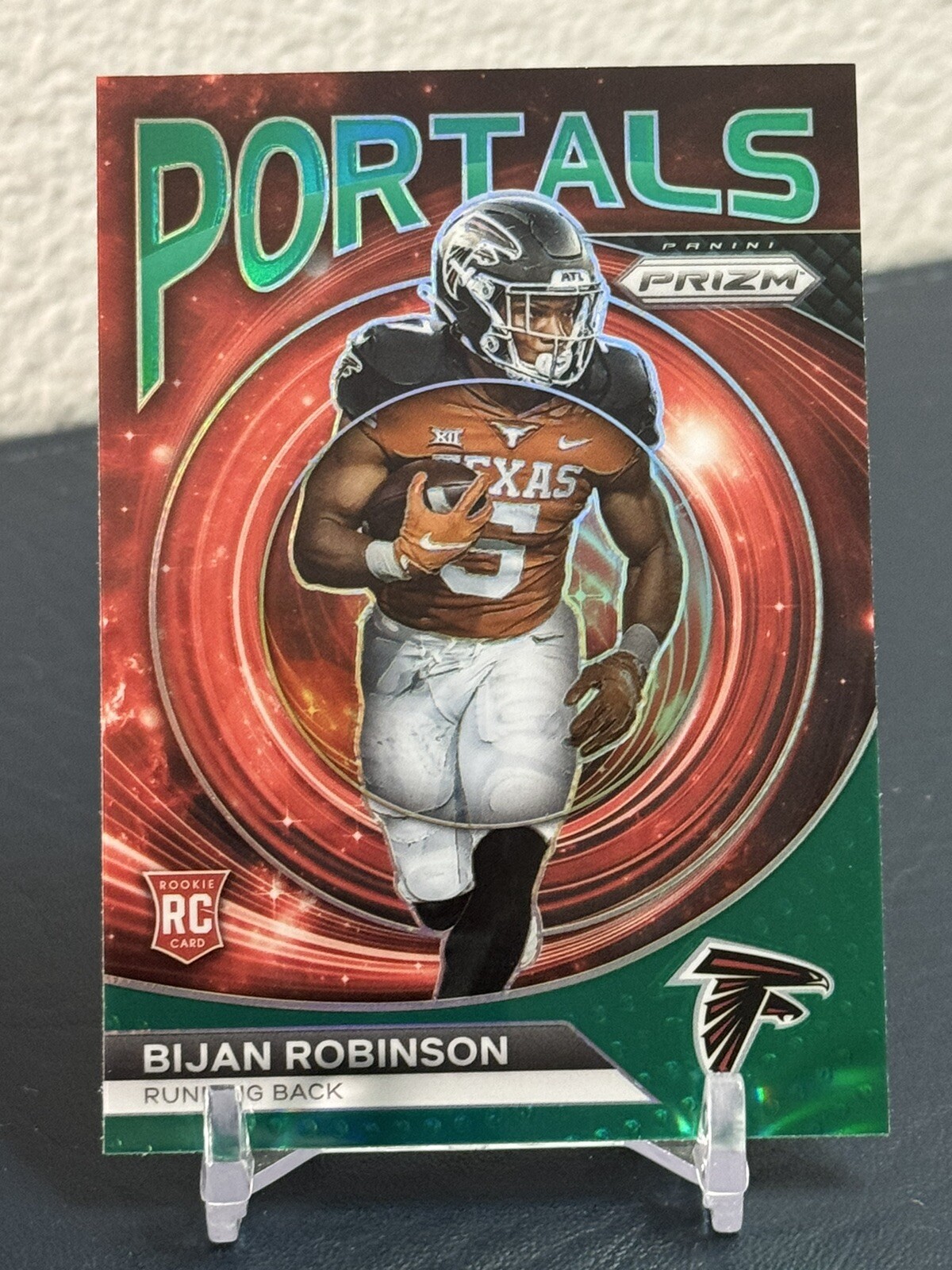 2023 Panini Prizm Bijan Robinson Portals RC Green Prizm