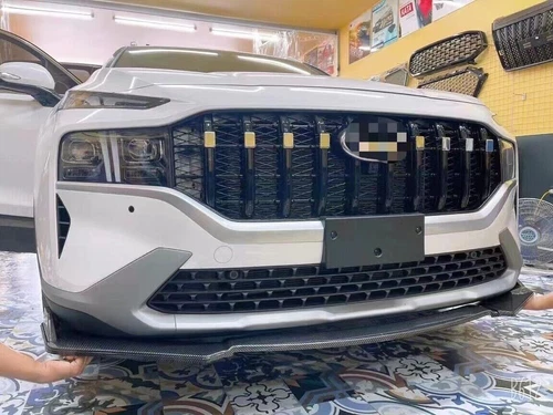 Grille ventes exceptionnelles de pare choc avant maille noire pour Hyundai Santa Fe 2021 2022 2023 2024