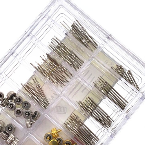 170PCS Repair Parts Watch Head Stem Rod Assortment Accessories With Box - Picture 5 of 7
