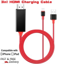 1080P Phone to AV TV HDMI Mirror Cable Charge Adapter For iPhone 6/6s/7/8 Plus