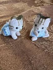 Calico Critters Sylvanian Families Celebration Macavity Cat Family babies Stripe