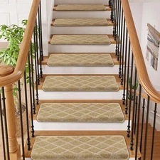 9"x30"Bullnosed Stair Treads Carpet Area Rug Mat Non-slip Self Adhesive PURE ERA