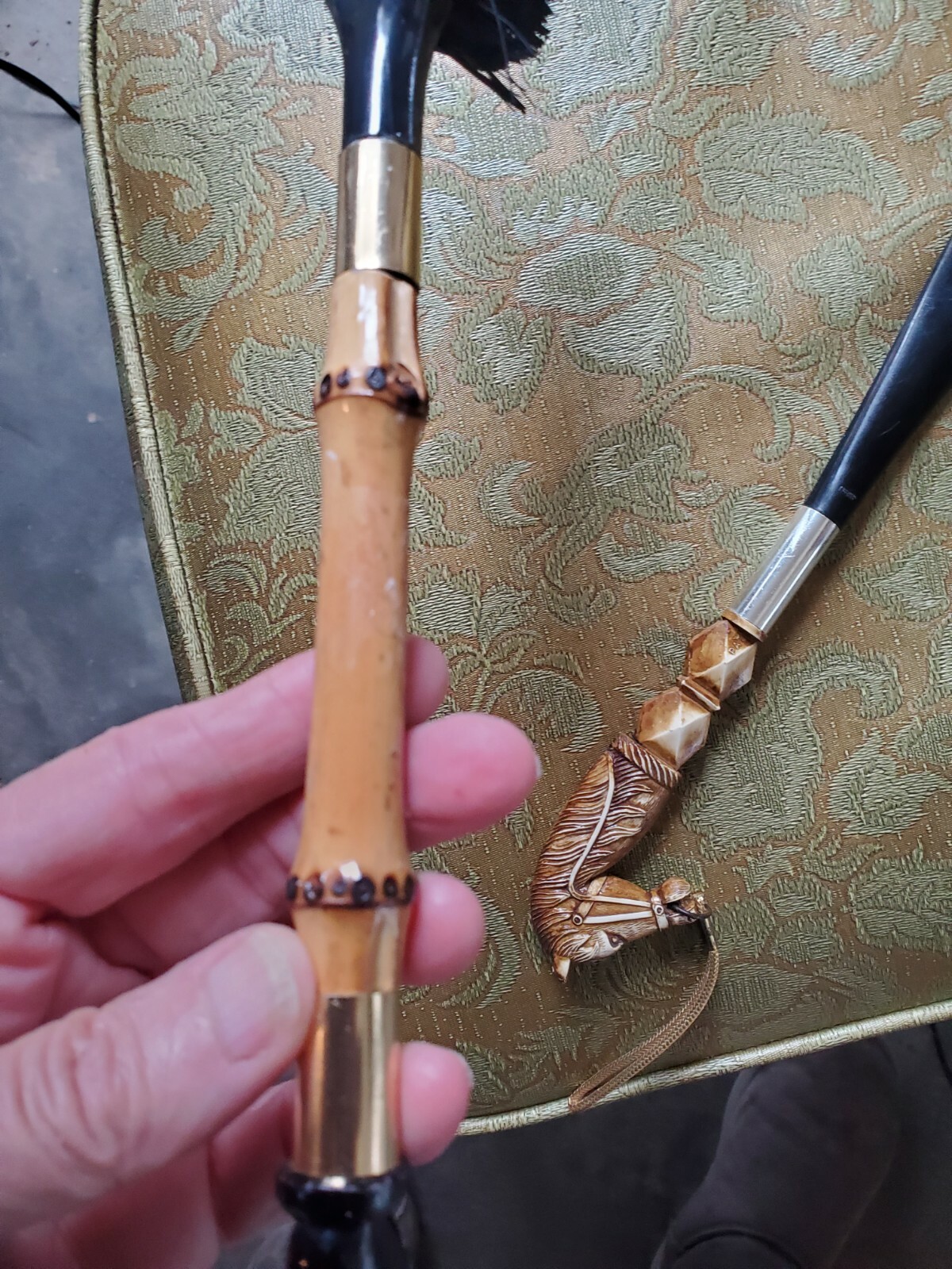 Vintage Black Horse Head Clothes Brush Bamboo & Shoe … Gem