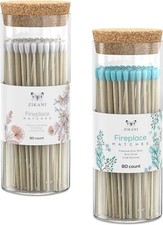 ZIKANI 8-inch Long Matches with Cork Top Glas...