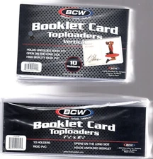 BCW  BOOKLET TOPLOADERS & SLEEVES - HORIZONTAL & VERTICAL -  BRAND NEW  UPICK!