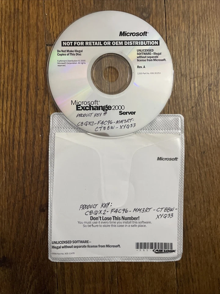 Microsoft Exchange 2000 Server CD and Product Key - Image 2 of 2