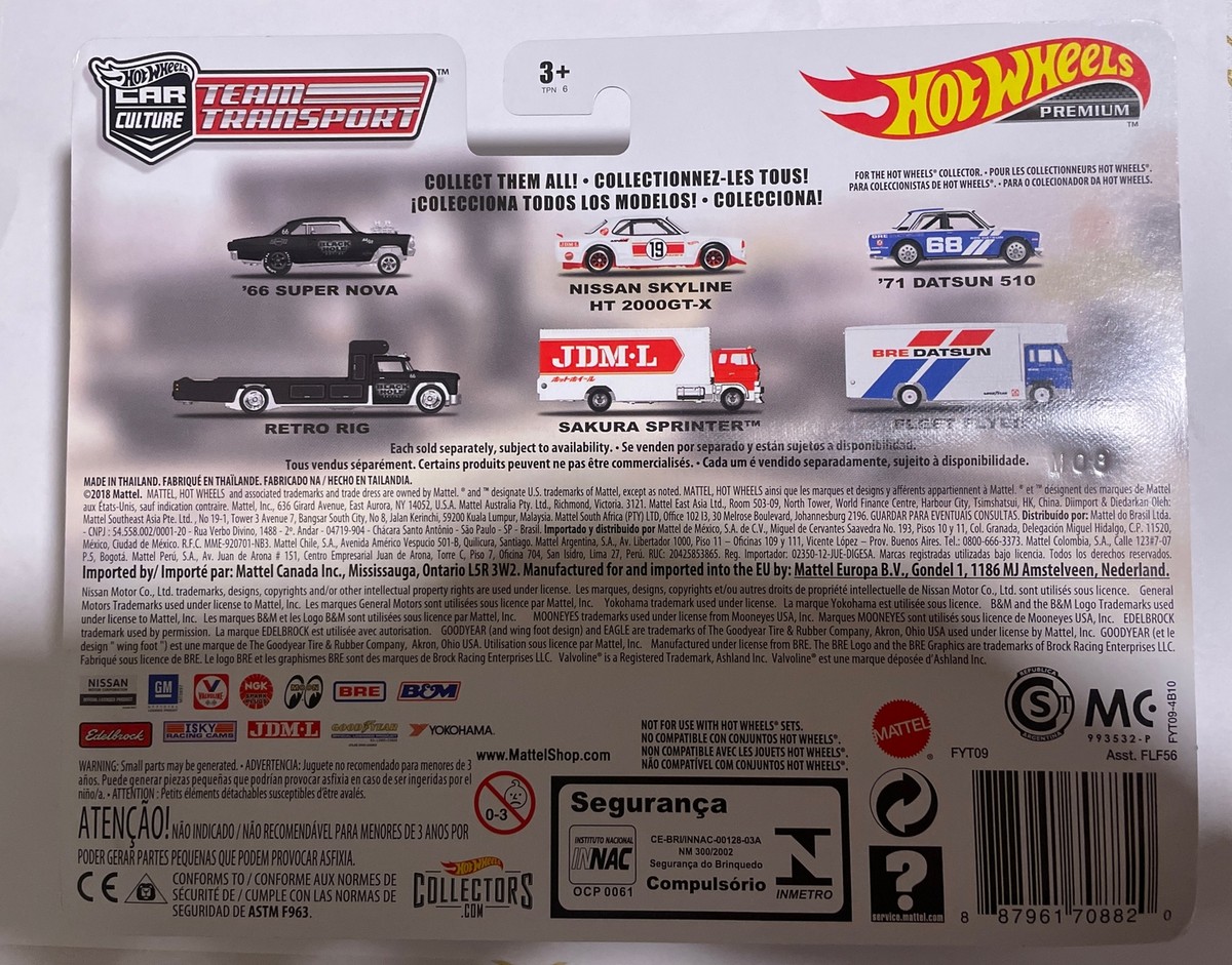 Hot Wheels Team Transport #7 '66 Super Nova Retro Rig Black Hole