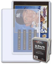 50 BCW 3.5 x 5 Postcard Photo Rigid Plastic Topload Holders 3.5x5 hard protector
