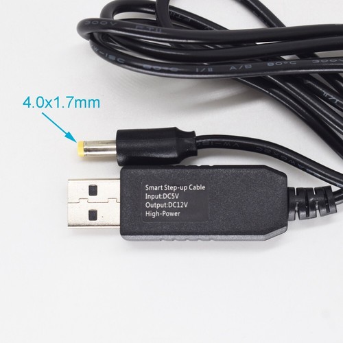 50pcs High Quality 3.3ft/1M USB A Male 5V to 12V DC 4.0x1.7mm Male Step-Up Cable - Picture 3 of 6