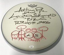 Artimus Pyle Autographed RR HOF 2006 14' Drum Head