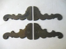 (4) VINTAGE - FURNITURE DECORATIONS -- APPLIQUE -- PEDIMENTS -- BRASS FINISH