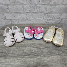 Lot of 3 infant girls shoes size 4 9-12 months