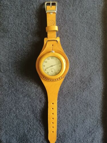 Rolex Mens Marconi Swiss Pocket Trench Watch Serviced quality leather band Rare - Picture 4 of 7