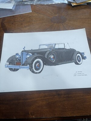 1934 Packard V-12 Conv. Coupe Roadster PRINT BY R. McKEE