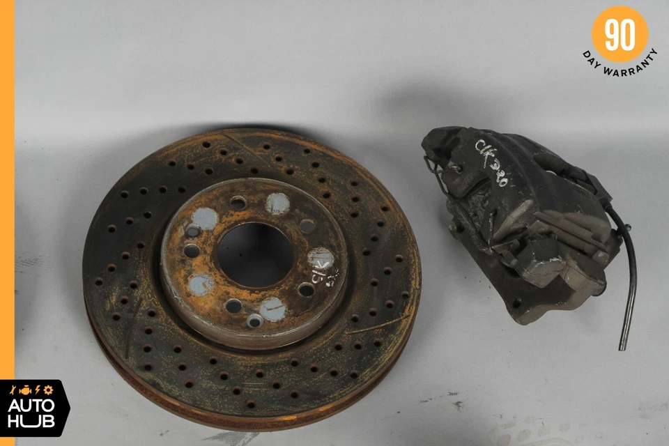 Juego de 4 rotores de disco pinzas de freno 98-99 Mercedes W208 CLK320 CLK430 OEM Foto 3 de 4