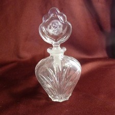 Princess House 2 piece Lead Crystal Perfume Bottle - Czech Republic Rose Dabbler