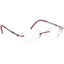 Silhouette Eyeglasses 5521 70 3040 Titan Red Rimless Frame Austria 51[]17 140
