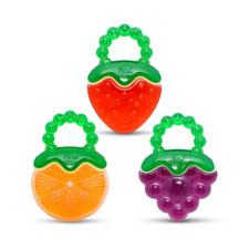 Fruit Koolers 3-Pack Koolers Water-Filled Teethers   Fun Fruit-Inspired Cooling