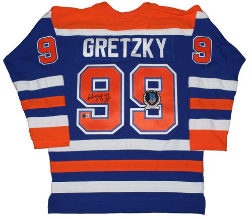 WAYNE GRETZKY SIGNED EDMONTON OILERS MITCHELL NESS AUTHENTIC JERSEY BECKETT COA