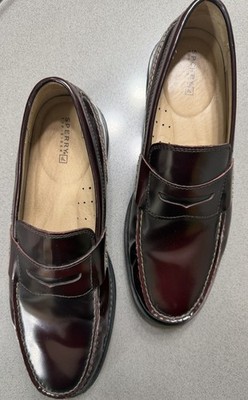 SPERRY Topsider Loafers,  Size 10M, Burgundy Leather Uppers, Very Lightly Worn