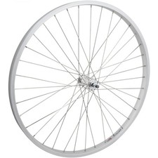 26" Front Bike Wheel Alloy Silver Bolt-On 36H 14g Spokes for Cruiser