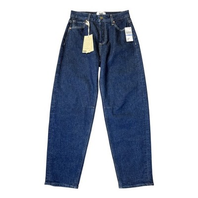 PAIGE Alexis Barrel Leg Jeans Dark Wash Casa Organic Cotton High Rise Size 2 25