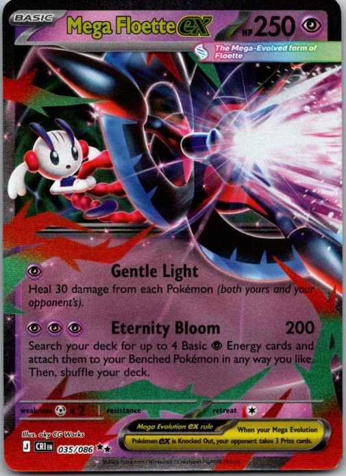 Mega Floette ex Holo Double Rare ME04: Chaos Rising 035/086 NM