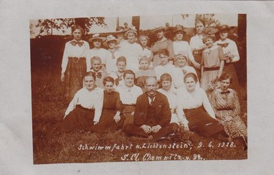 Chemnitz Photo Postcard 1918 Swimming Club from 1892 Ride Lichtenstein Saxony 2605134