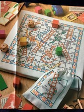 Snakes And Ladders Board Game Cross Stitch Chart