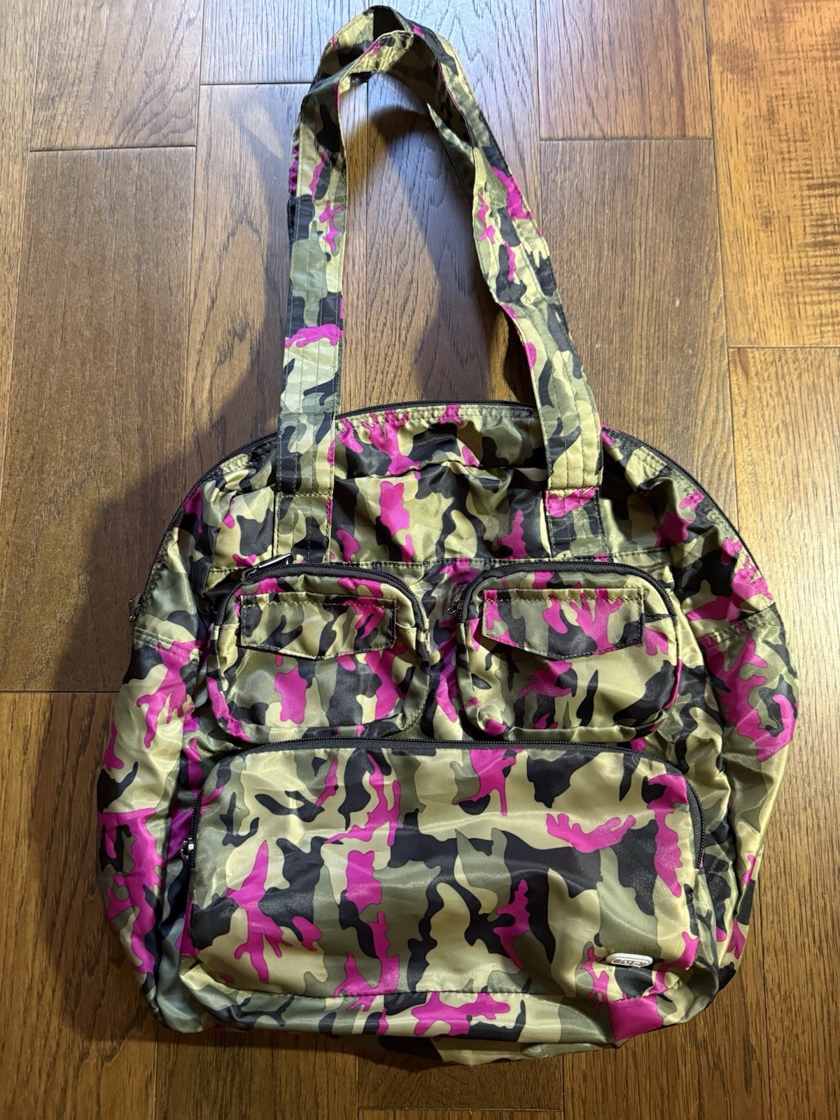 Lug Overnight Tote Puddle Jumper Camo  Carry on Weekender EUC