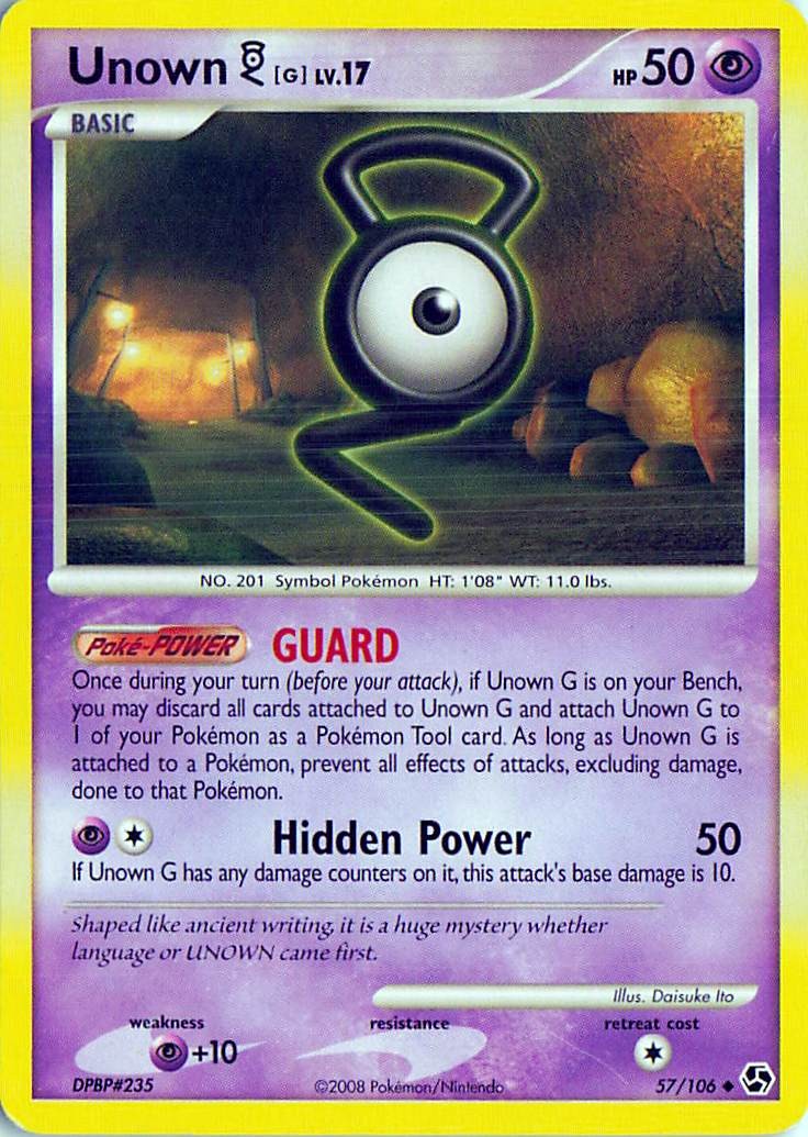 Unown [G] 57/106 Uncommon Great Encounters Pokemon Moderately Played