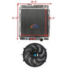 3ROW Aluminum Radiator+FAN for Ford MUSTANG V8 289 302 4.3L 4.7L WINDSOR 1964-66