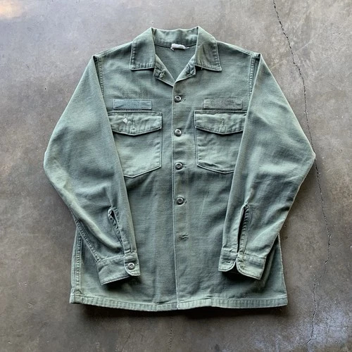 Vintage OG-107 Shirt Green Military Field Button Up Vietnam Men’s M