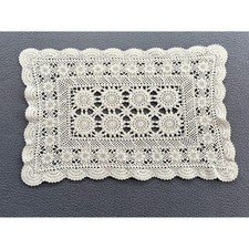 Handmade Crochet Doily Floral Round Medallion Lace Table Runner Accent