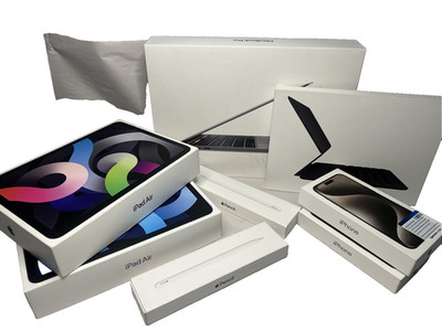 8 Apple/Mac empty boxes 1 MacBook Pro, 2 iPad Air, 2 pencil 2 iPhones 1 Keyboard