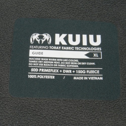 Kuiu Wuide Vest Verde Camouflage Men’s Size XL 50D PRIMEFLEX DWR 150G Fleece - Picture 10 of 13