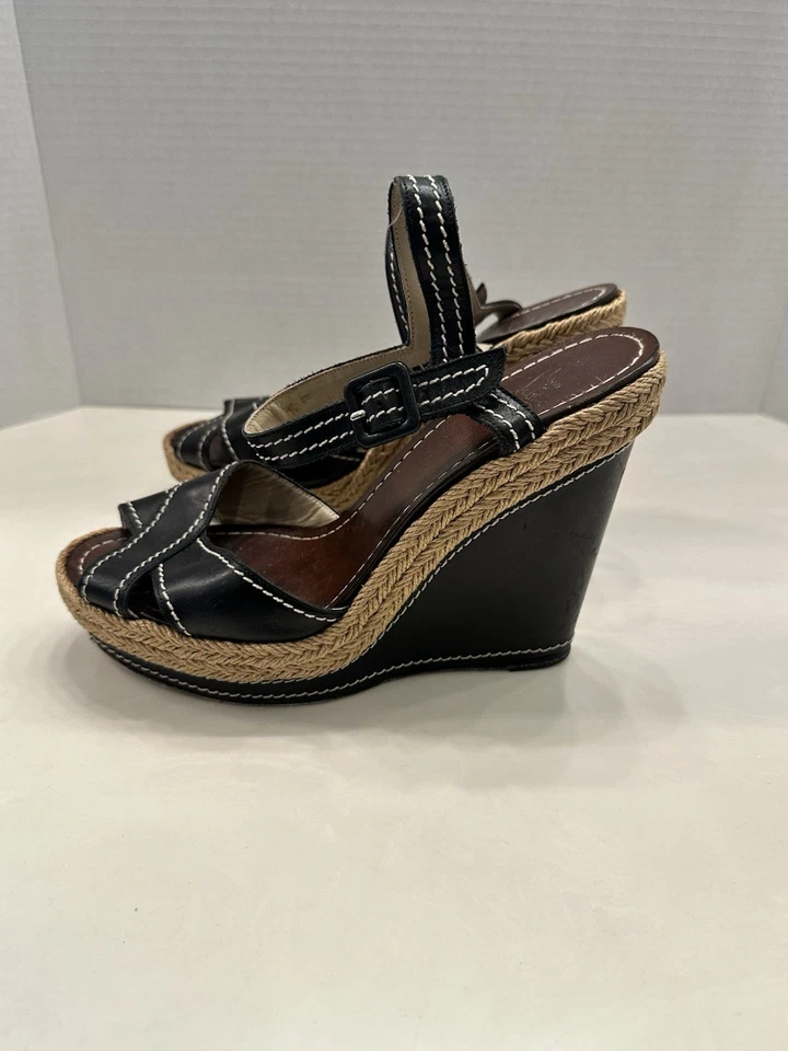 Tacones de cuña Christian Louboutin negros para mujer talla 39 Foto 3 de 4