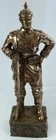 WW1 GERMAN INFANTRYMAN WITH PICKLEHAUBE - LARGE BRONZED RESIN FIGURE