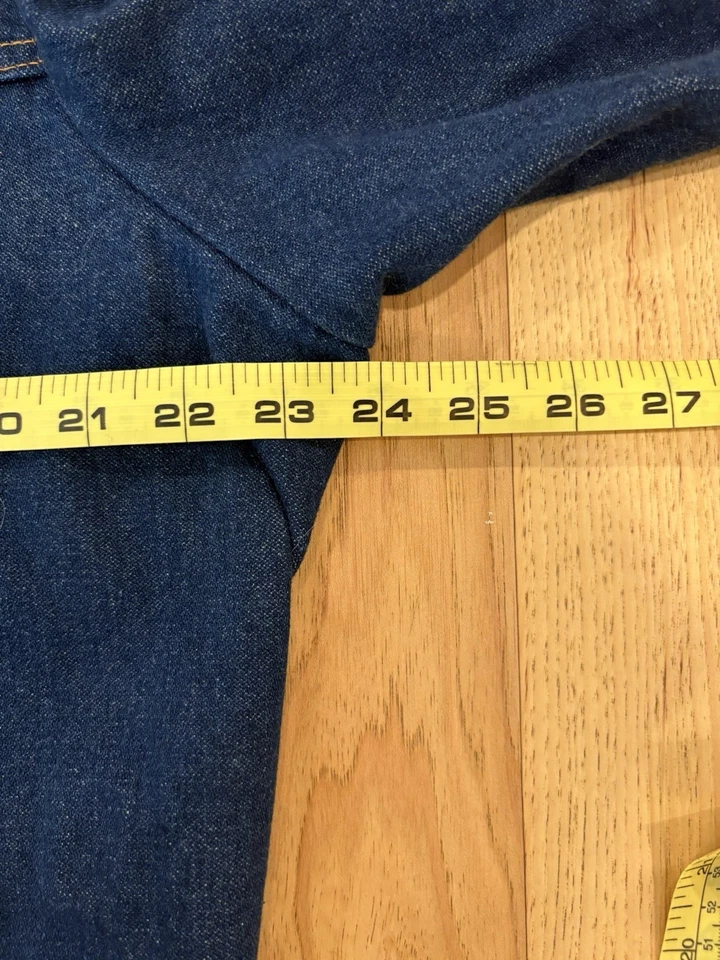 Chaqueta vaquera Wrangler vintage años 80 hecha en EE. UU. Talla 46 Pit-Pit 24 en 126MJ Foto 3 de 4