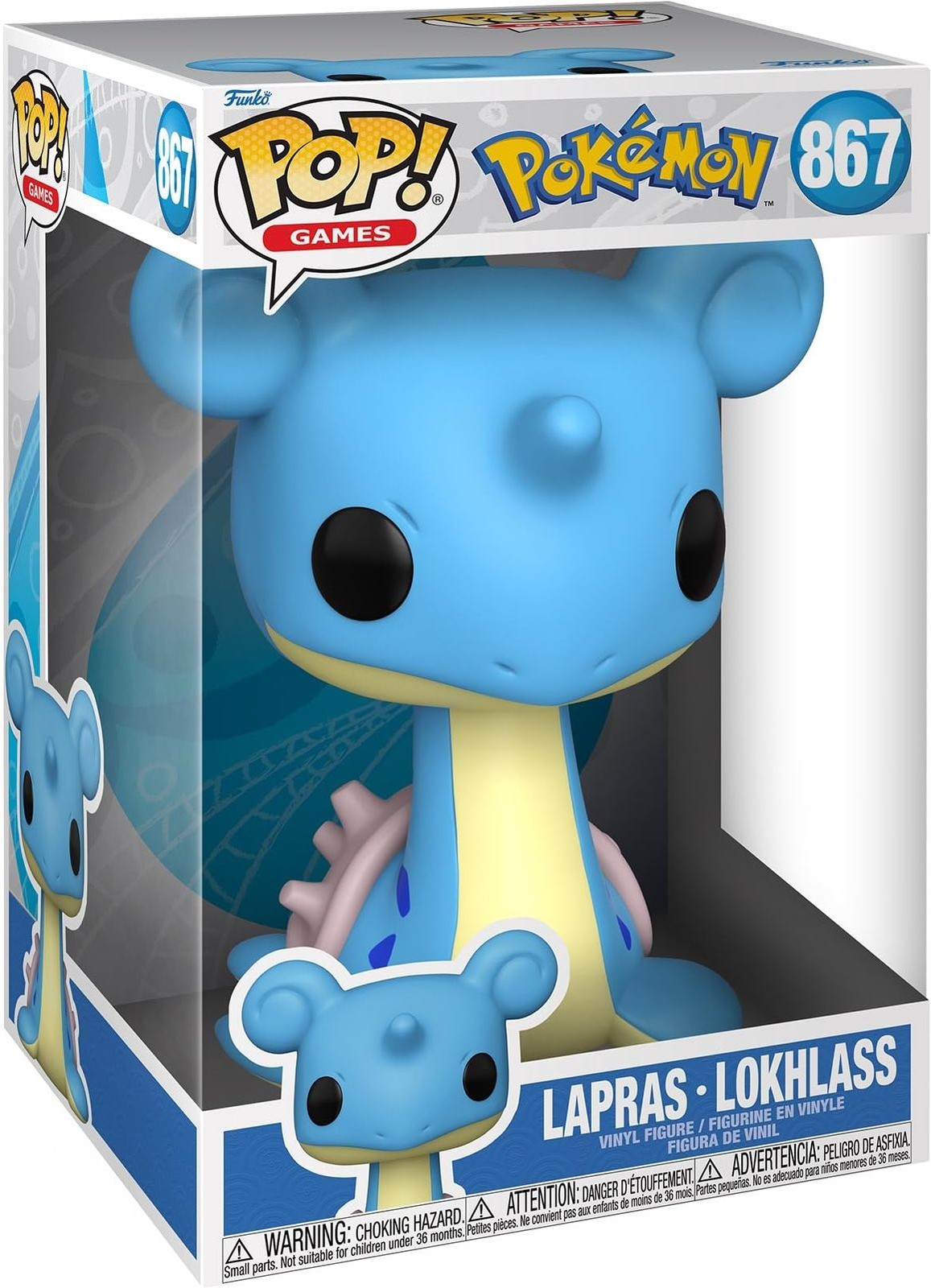 Merchandising Pokemon: Funko Pop! Games - Jumbo - Lapras (Vinyl Figure 867)