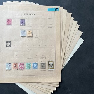 Surinam Briefmarken Vordruck Sammlung 1873–1950 10 Seiten y23