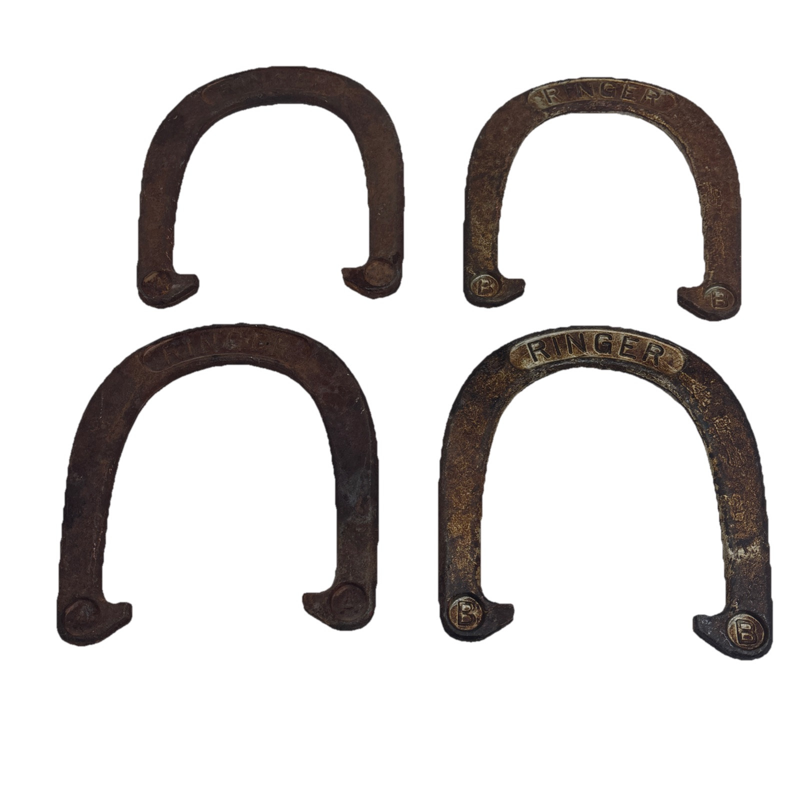 Vintage Ringer Horseshoes 2.5 lbs Red & White Rusty No Stakes | eBay